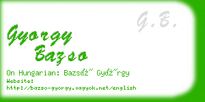 gyorgy bazso business card